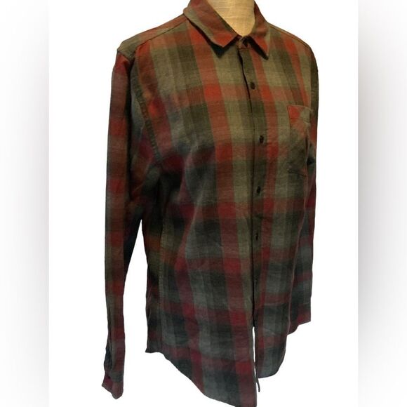 Red and Gray Flannel Shirt Medium - Picture 3 of 7